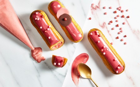 Éclairs with ruby