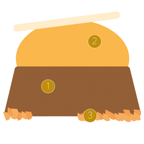 Chocolate parfait and mango kulfi