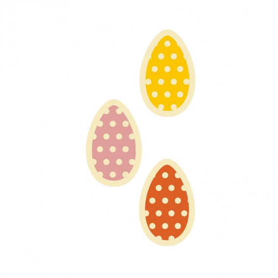 Bright Eggs - Chocolate Decorations - Egg Plaque - 360pcs