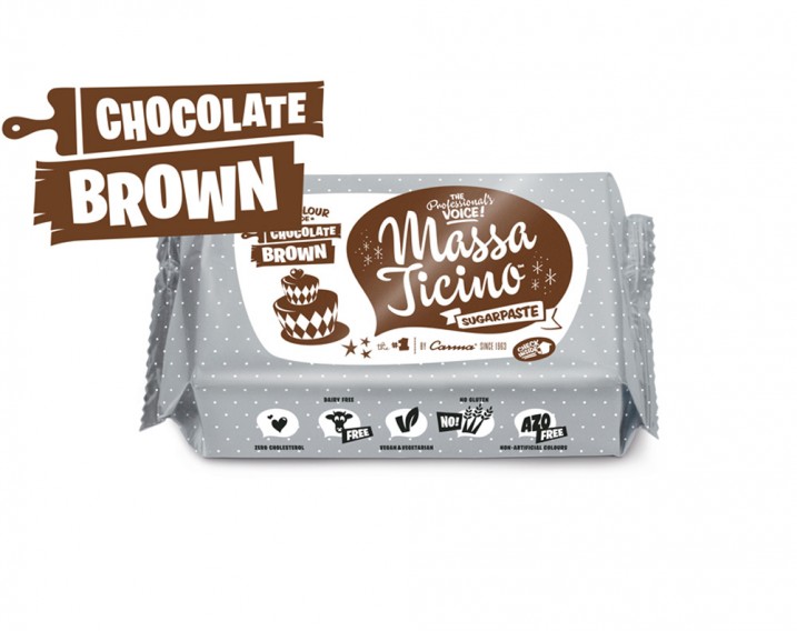 Massa Ticino Sugarpaste Chocolate Brown