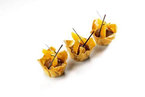 Quador and Caramelized Orange Mini Dessert