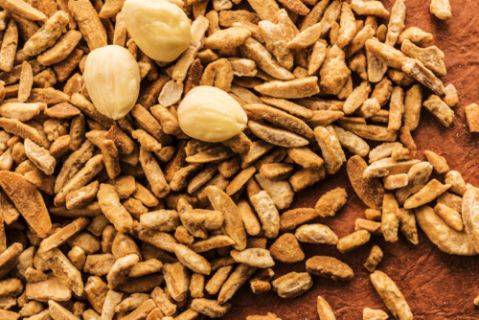 Blanched roasted almond sticks