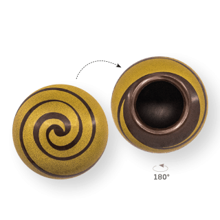 Swirl Shell Gold 2 - Dark Chocolate - Chocolate Decorations - Dessert Shell - 20 pcs