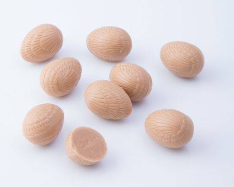 Striped egg bonbons