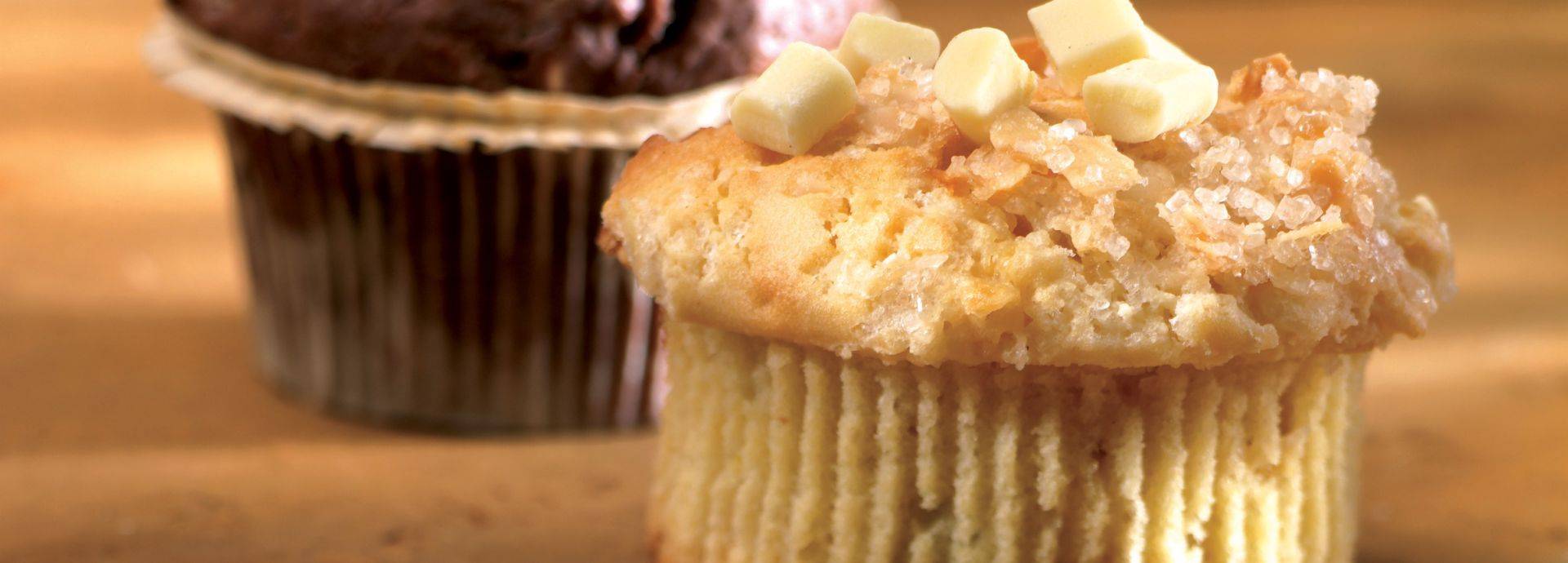 White chocolate muffin