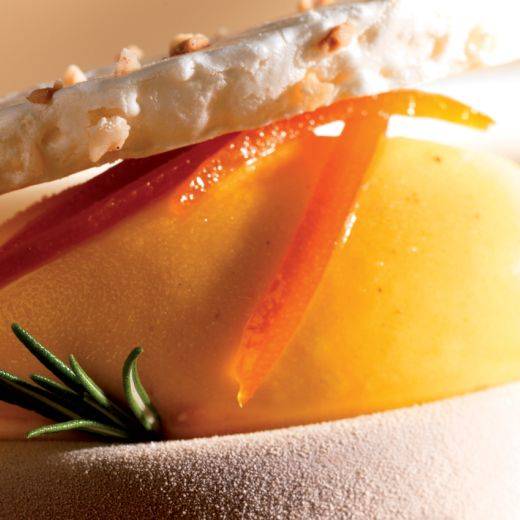 Parfait au chocolat et kulfi à la mangue