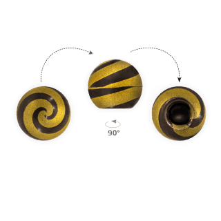 Truffle Shell Swirly Gold 2 - Chocolate Decorations - Truffle Shell - 63 pcs