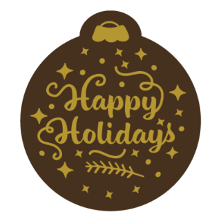 Happy Holidays Bauble - Chocolate Decorations - Christmas Bauble Plaques - 252 pcs