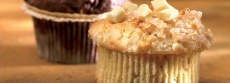 Muffin al cioccolato bianco